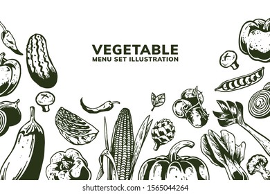 vegetbale set menu on illustration 