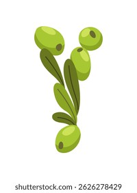 Alfabeto vegetariano, letra inglesa A feita de vegetais frescos. Azeitonas. Conceito de decoração para livros, menus ou lojas. Design de legenda vegetal sobre fundo branco