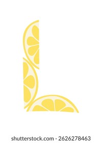 Alfabeto vegetariano, letra inglesa A feita de vegetais frescos. Limão. Conceito de decoração para livros, menus ou lojas. Design de legenda vegetal sobre fundo branco