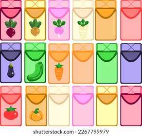 veggie juice boxes background and template