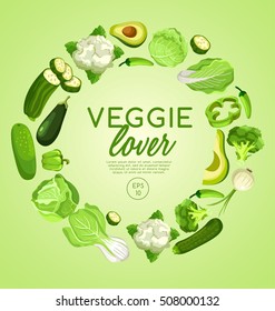 Veggie Lover Elements : Vector Illustration 