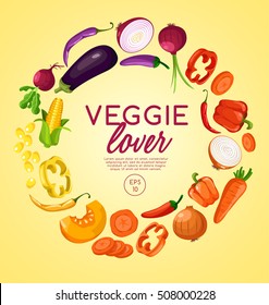 Veggie Lover Elements : Vector Illustration 