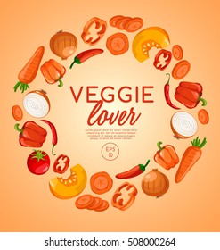Veggie Lover Elements : Vector Illustration 