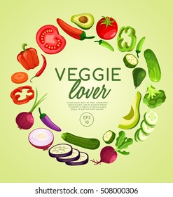 Veggie Lover Elements : Vector Illustration 