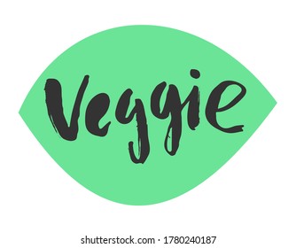 Letras dibujadas a mano del vector de vegetación