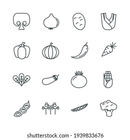 veggies set icon, isolated veggies set sign icon, vector illustration