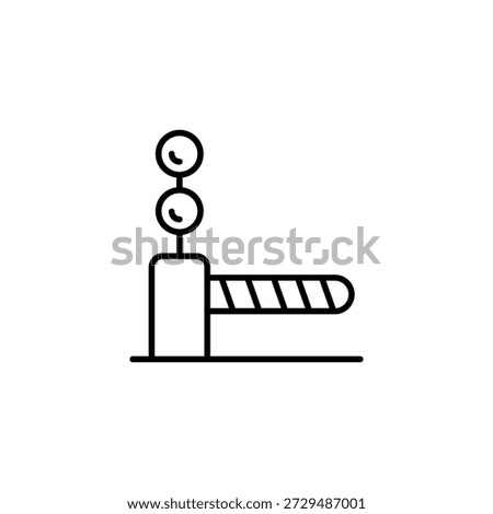 Vehicle Access Control Barrier Gate Road Traffic Outline