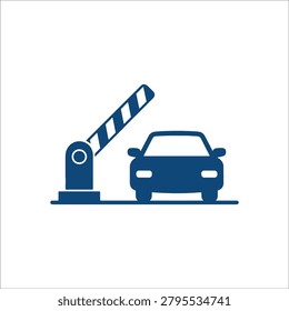 Vehicle Access Control Gate, Car Barrier Parking Entry Icon