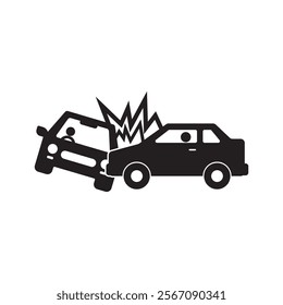 Vehicle accident icon symbol in traffic design vector illustration