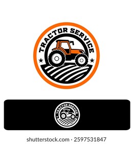 Vehicle Agriculture Tractors Farmer Logo Template Vector