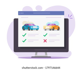 Vehicle auto web digital auction with car automobiles review, rental comparing and choosing features online shop website with history details, concept of buying or selling internet store modern design