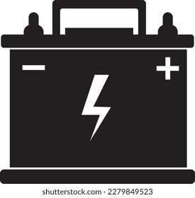 vehicle battery line art illustration