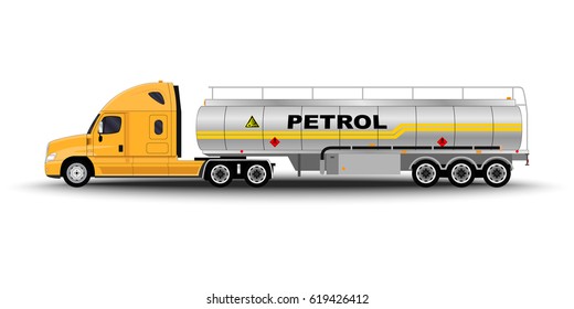 Vehicle. Big Cargo Truck. Tank. Gasoline tanker