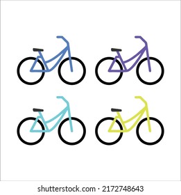 Vehicle bike Icon illustration line art vector design