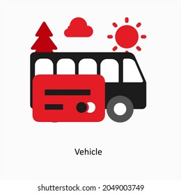 Vehicle Or Bus Pass Icon Or Concept