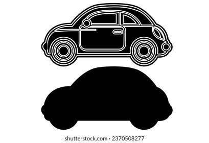 Silhouette de Vehículo. Vehículo vehículo Vehículo Vector de silueta.
