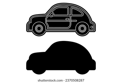 Vehicle Car Silhouette. Vehicle car Silhouette vector.
