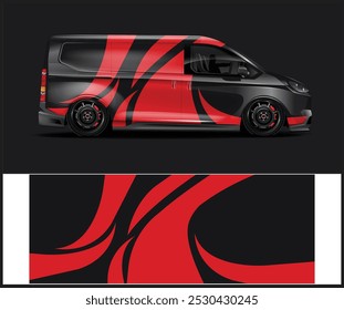 vehicle car wrap design, van, rally, sport design