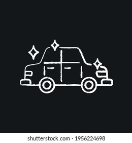 Vehicle cleaning chalk icon. Car wash. Thin line customizable illustration. Contour symbol. Vector isolated outline drawing.