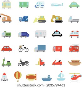 Vehicle color icon Heavy equipment Automobiles, etc.