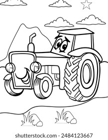 Vehicle colorin page for kids