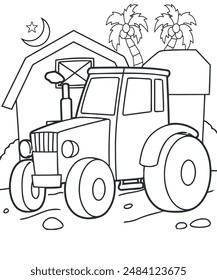 Vehicle colorin page for kids