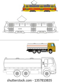vehicle coloring book