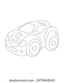 Vehicle coloring page for kids