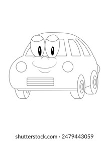 Vehicle coloring page for kids
