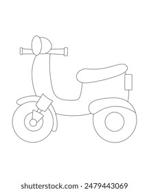 Vehicle coloring page for kids