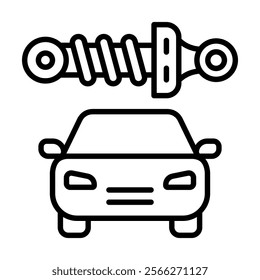 Vehicle Component icon line vector illustration