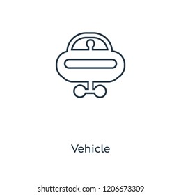 Vehicle concept line icon. Linear Vehicle concept outline symbol design. This simple element illustration can be used for web and mobile UI/UX.