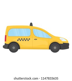 
A vehicle in conventional cab color with checked sticker denoting cab icon
