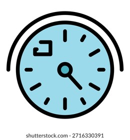 Vehicle dashboard icon. Outline vehicle dashboard vector icon color flat isolated
