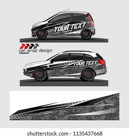vehicle decal graphic kit design. abstract lines with camouflage background for car vinyl sticker wrap