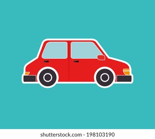 Vehicle design over blue background, vector illustration