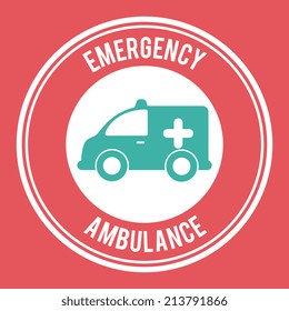 Vehicle design over red background, vector illustration