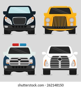 Vehicle design over white background, vector illustration.