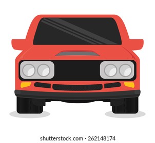 Vehicle design over white background, vector illustration.