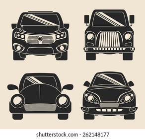 Vehicle design over white background, vector illustration.