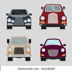 Vehicle design over white background, vector illustration.