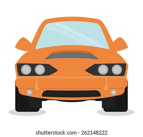 Vehicle design over white background, vector illustration.