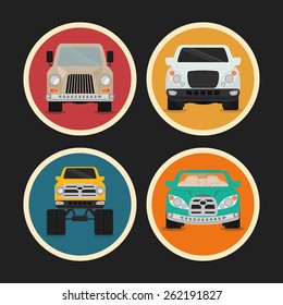 Vehicle design over white background, vector illustration.