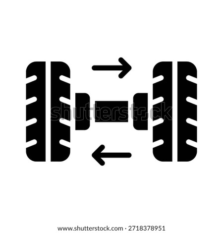 Vehicle Differential Gear System line icon in trendy style