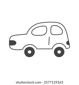 Vehicle Doodle Icon. Hand drawn outline automobile symbol. Car vector illustration in sketch style