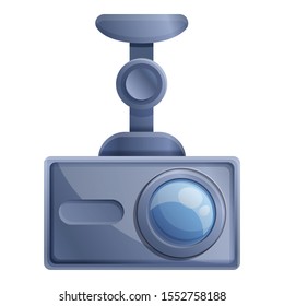 Vehicle dvr camera icon. Cartoon of vehicle dvr camera vector icon for web design isolated on white background