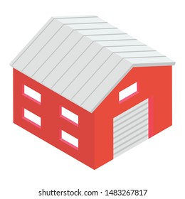 Vehículo vectorial de garaje en diseño isométrico 