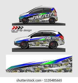 vehicle graphic kit. abstract lines with camouflage background for car vinyl sticker wrap