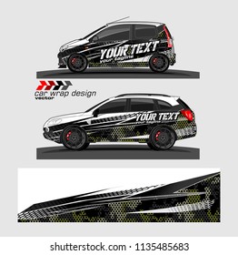 vehicle graphic kit. abstract lines with camouflage background for car vinyl sticker wrap