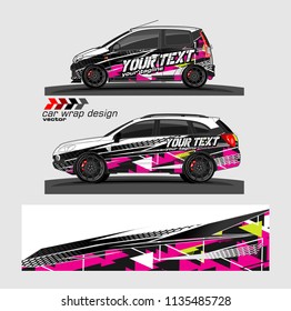 vehicle graphic kit. abstract lines with camouflage background for car vinyl sticker wrap
